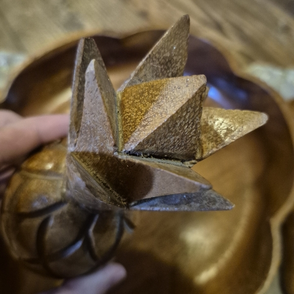 Wooden Fruit Bowl Decor MCM Vintage - Picture 11 of 16